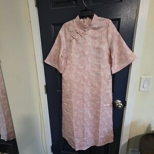 Elegant Pink Floral Dress